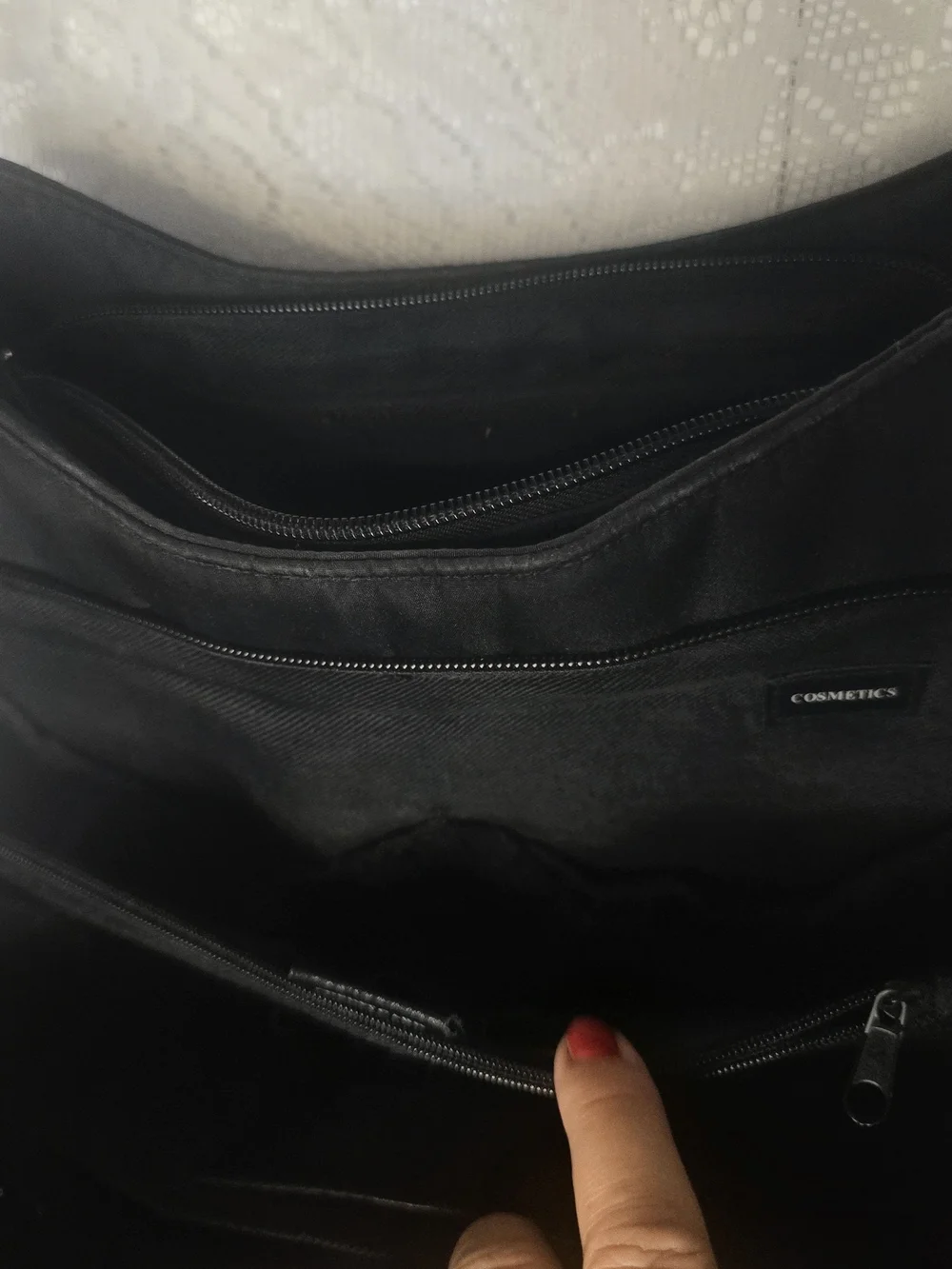 The Filer New York Black Nylon Multi-Pocket Organizer Crossbody Bag